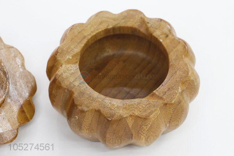 New Arrival Creative Modern Style Pumpkin Shaped Bamboo Ashtray