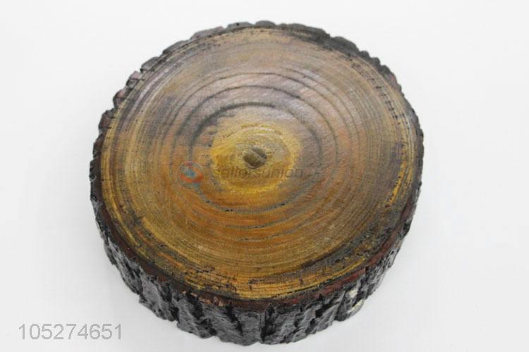 Nice Design Wooden Round Brown Black Ash Holder