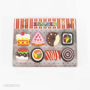 Wholesale cute dessert shape erasers for students