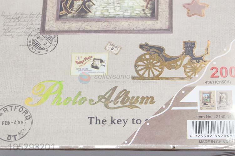 Factory Hot Sell Wedding Photo Album, Baby Album Photo with Transparent Inside Pages