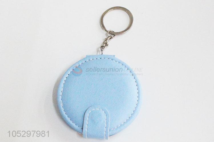 Promotional products women printed pu cover cosmetic travel mirror