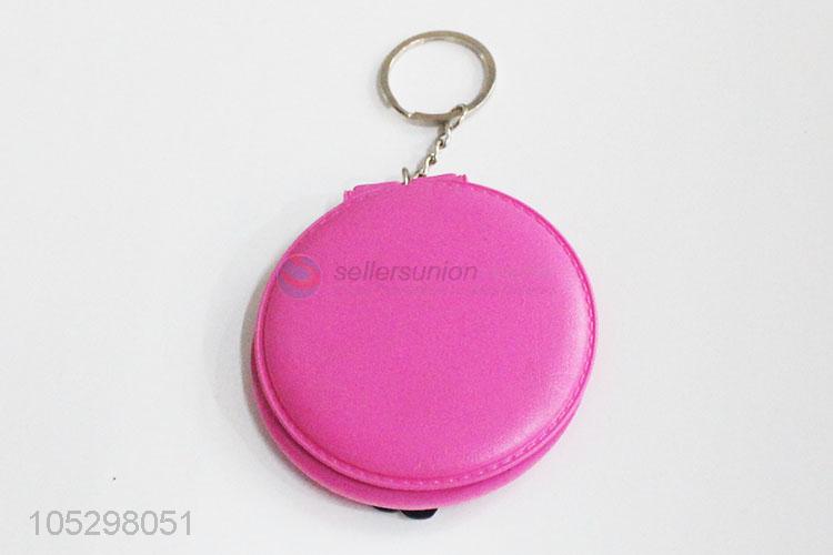 Cheap professional folding pu leather pocket makeup mirror