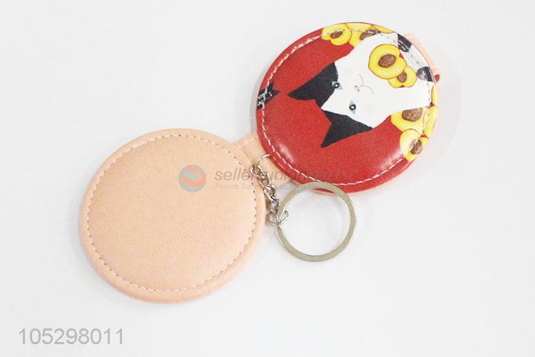 Latest design folding pu leather pocket makeup mirror