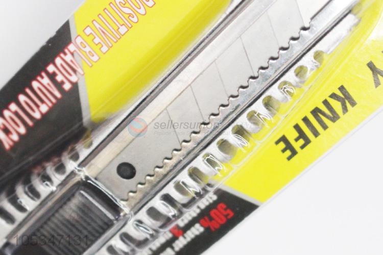 New Design 18mm Positive Blade Retractable Utility Knife Cheap Cutter Knife