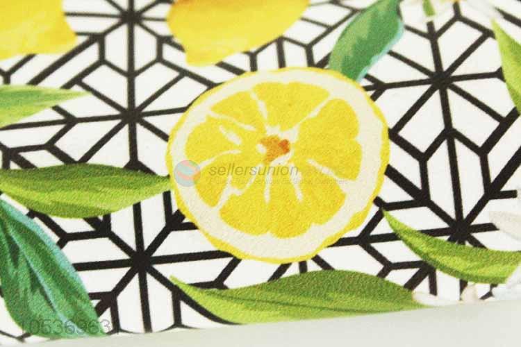 Portable Fashion Lemon Printed Coin Purse for Girls