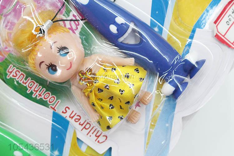 Wholesale Colorful Toothbrush With Cute Little Girls Doll