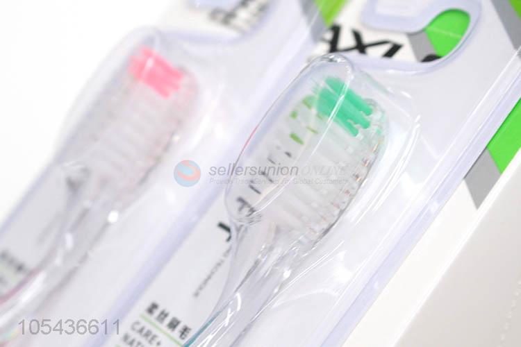 Custom Fashion Toothbrush With Transparent Handle For Adult