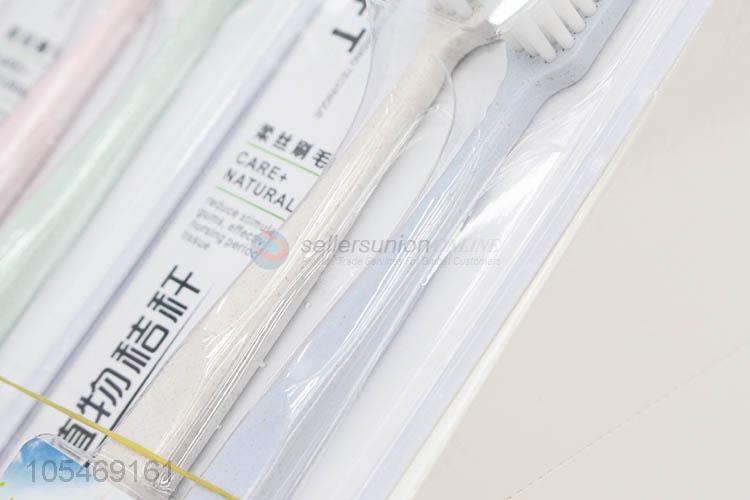 Good Factory Price Deep Clean Wheat Straw Adults Toothbrushes