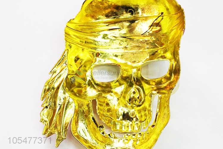 High-class Halloween supplies golden skull pirate mask