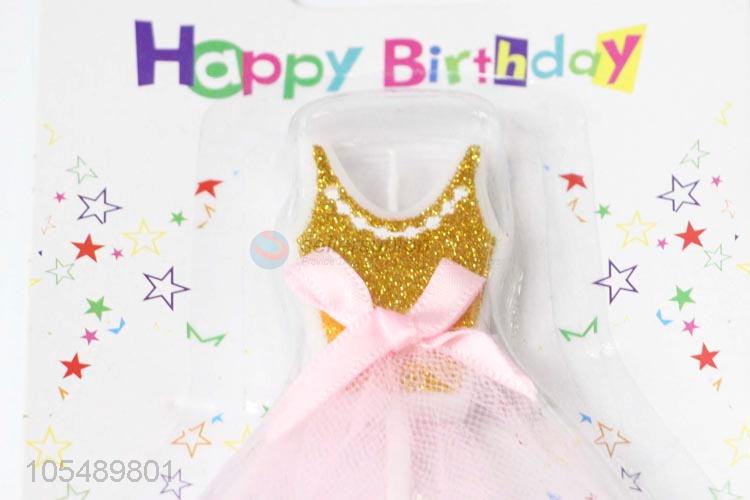 Top Sale Princess Dress Shape Happy Birthday Candle