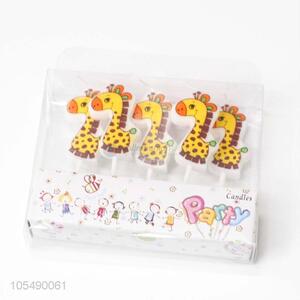 Superior Quality Cute Giraffe Shape Happy Birthday Candles for Decoration