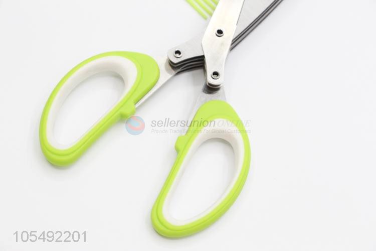 China Factory Five Layer Scissors Vegetable Spice Kitchen Knife Multiple Blade