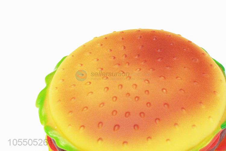 Factory Wholesale Hamburger Dog Pet Fun Toy Chewing Toys