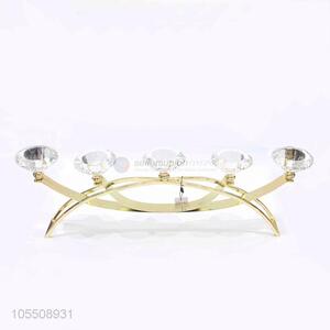 Popular promotional modern indoor decor 5 heads golden candle holder