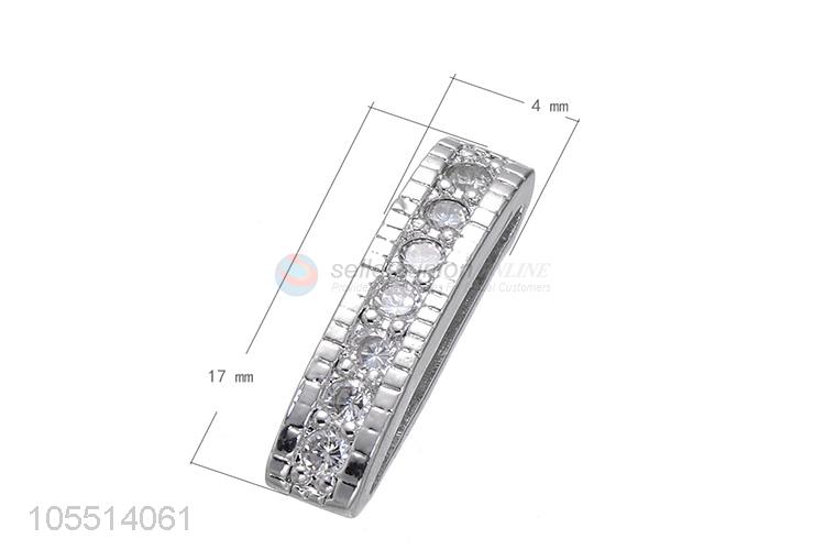 Hot Sale Bracelet Beads Fashion Charm Inlay Zircon Hole Spacer Bead