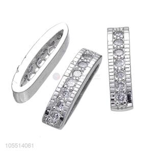 Hot Sale Bracelet Beads Fashion Charm Inlay Zircon Hole Spacer Bead