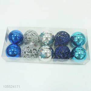 New arrival 10pcs Christmas ornaments plastic glitter balls