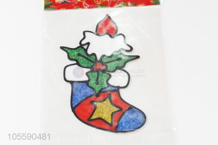 Best Quality Colorful Christmas Sock Shape Jelly Sticker