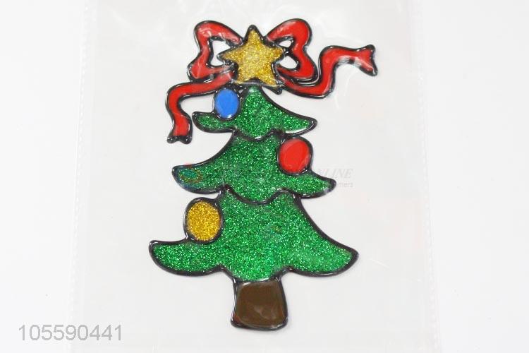 Custom Colorful Christmas Tree Shape Jelly Sticker Best Decoration