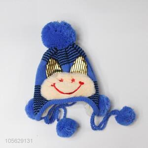 Cartoon Winter Earmuffs Hat  Pompon Ball Beanie Cap