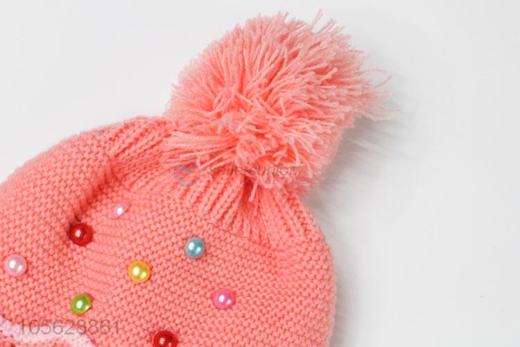 Lovely Design Colorful Knitted  Earmuffs Hat For Kids