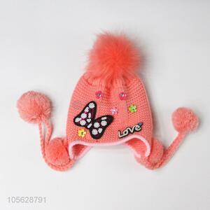 Cute Design Butterfly Pattern Colorful Earmuffs Hats For Kids