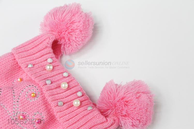 High Quality Litter Girls Warm Earmuffs Kids Beanie Hat