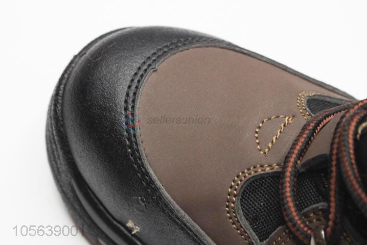 OEM customized waterproof genuine leather safety shoes for men