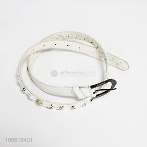 New White PU Belt