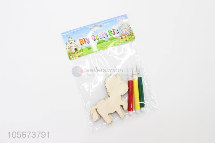 Best Selling Horse Shape DIY Graffiti Wooden Craft Kit