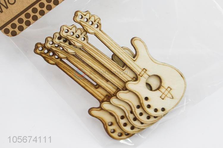 Factory Price Guitar Shape Wooden Embellishments Sheet Set