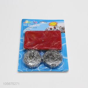 Hot selling kitchen supplies steel wire clean ball and scouring pad set