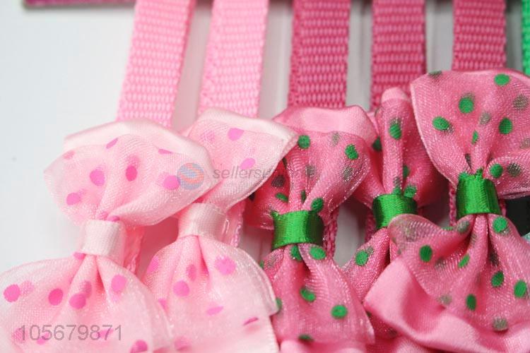 Best selling beautiful bowknot pet dog collar with bells