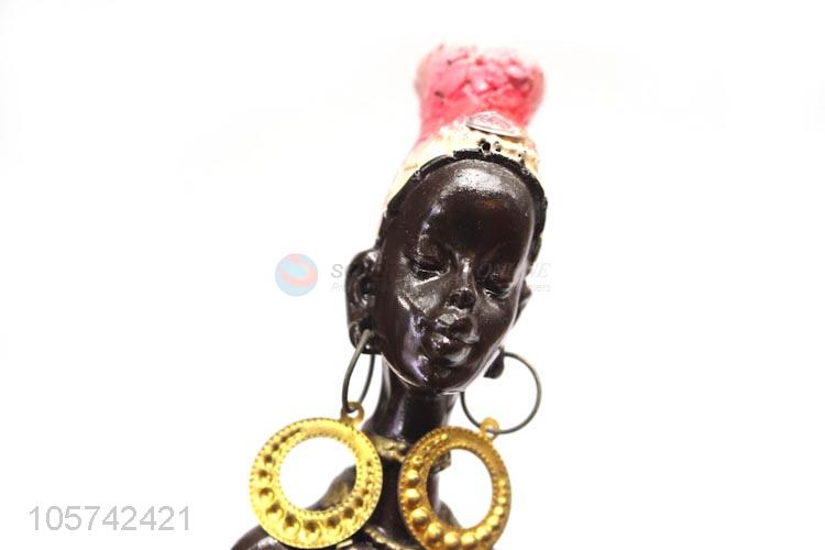 Wholesale Unique Design Home Decoration Beauty African Lady Statue