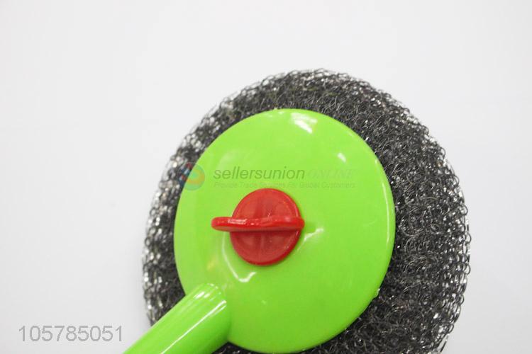 Wholesale Price Kitchen Plastic Pot Brush with Steel Wire Ball