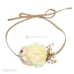 Newest Simulation Flower Hemp Rope Head Band Decorative Headwear