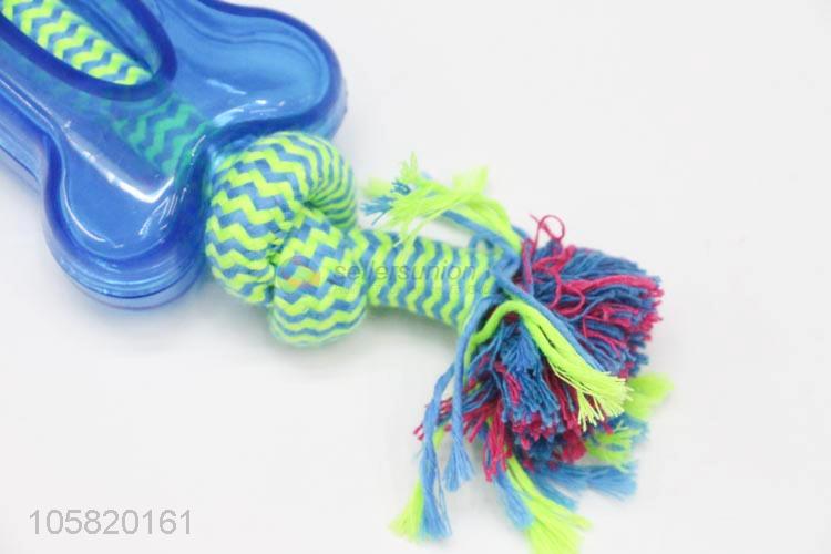 Fashion Rubber Bone Shape Chew Toys Pet Rope Toy