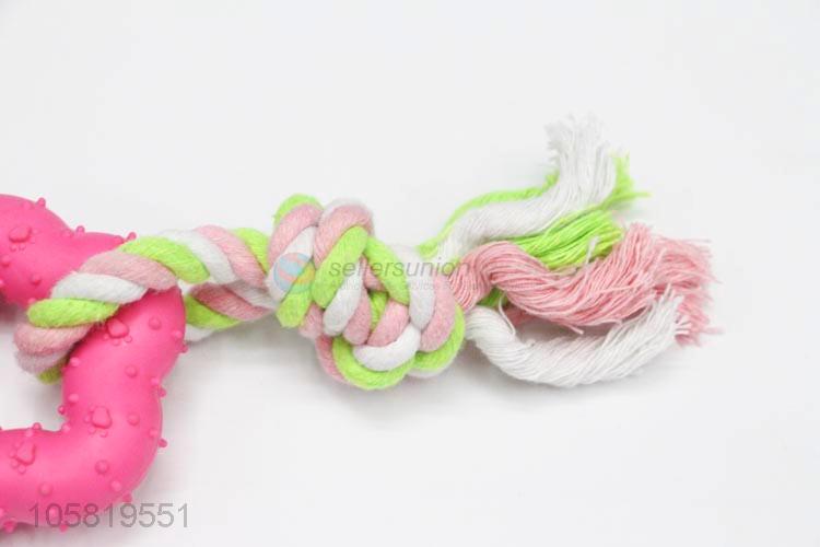 Hot Selling Colorful Cotton Rope Chew Toy For Pet