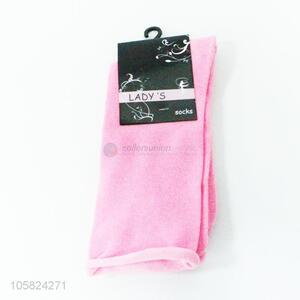 High quality pink women winter socks long socks