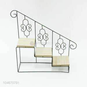 Top quanlity iron three layers flower shelf