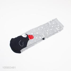 Cute penguin pattern women winter long socks