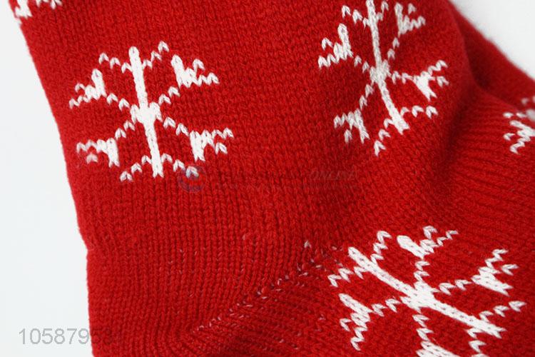 Delicate Design Snowflake Pattern Home Floor Thick Winter Indoor Socks