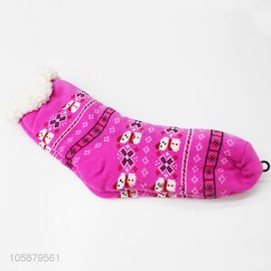 Fashion Style Christmas Design Winter Ski Socks Non-slip Floor Home Socks