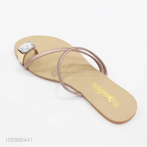 Best quality ladies personalized flip flops with clear stone