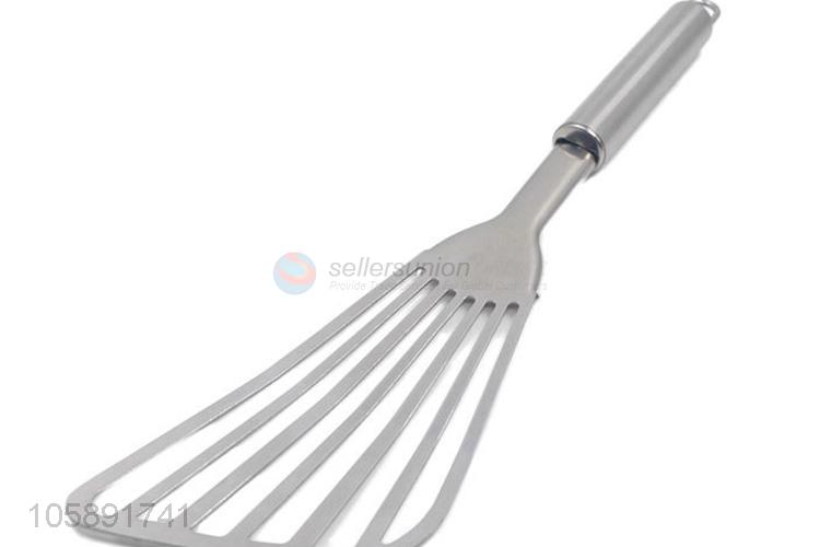 Wholesale unique design stainless steel slotted turner withstainless steel handle