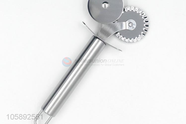 Factory price stainless steel double blade pizza cutter slicer