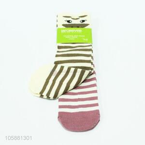 Lovely cow pattern 2pairs girls polyester socks