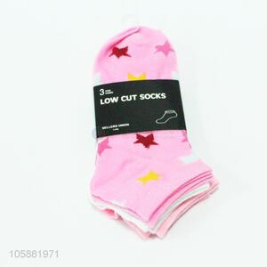 Top sale 3pairs ladies low cut socks