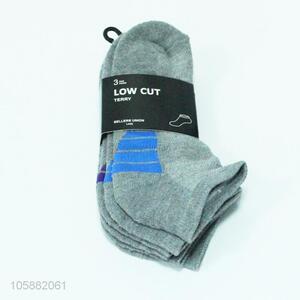 Good quality 3pairs women low cut terry socks