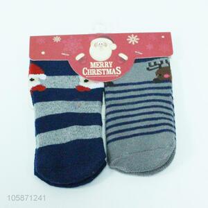 Best quality 2pairs Christmas socks kids winter socks